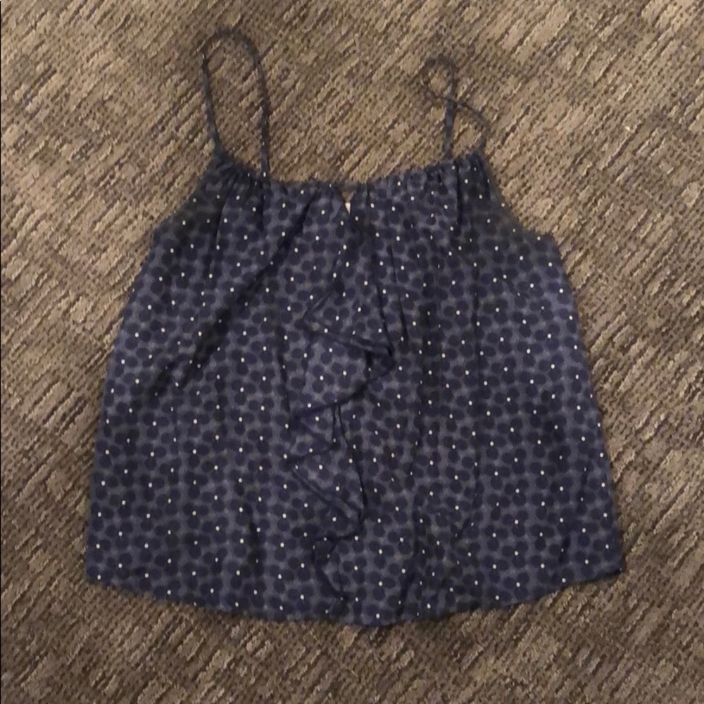 Anthropologie silk floral tank top